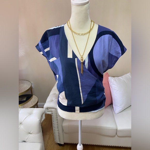 Zara Tops - ZARA WOMEN’S BLUE AND PURPLE BLOUSE SIZE S